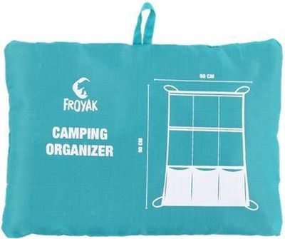 Froyak campingorganizer - 9-vakken - opvouwbaar - 60 x 90 cm 1076954