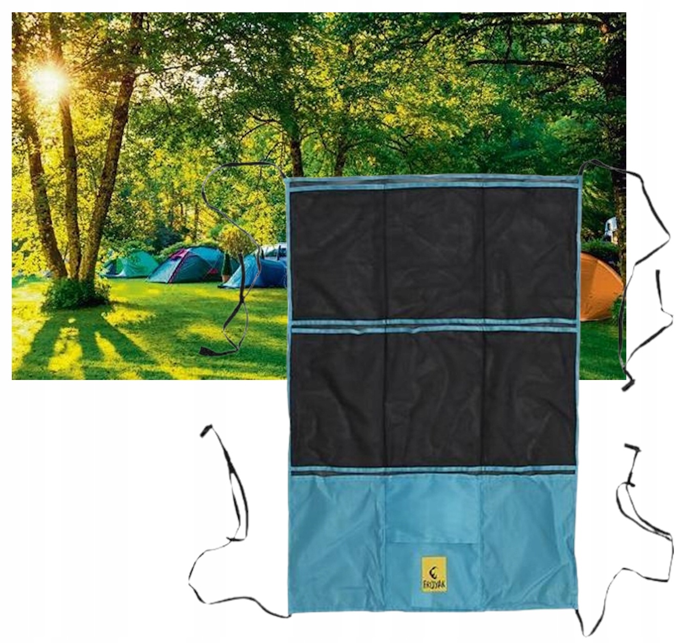 Froyak campingorganizer - 9-vakken - opvouwbaar - 60 x 90 cm Froyak campingorganizer - 9-vakken - opvouwbaar - 60 x 90 cm
