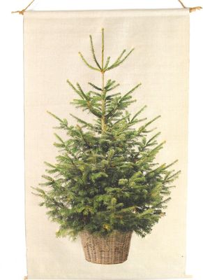 Countryfield Wanddoek Kerstboom met LED - 60 x 110 cm 1075617
