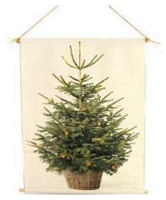 Countryfield Wanddoek Kerstboom met LED - 110 x 136 cm 1075618