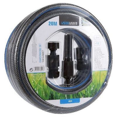 Pro Garden Tuinslangset met Connector 20 meter | PVC | Blauw/Grijs | 4-delig 1077112