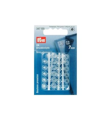 Prym Drukknoppen Transparant 7 mm - 24 stuks 1056860