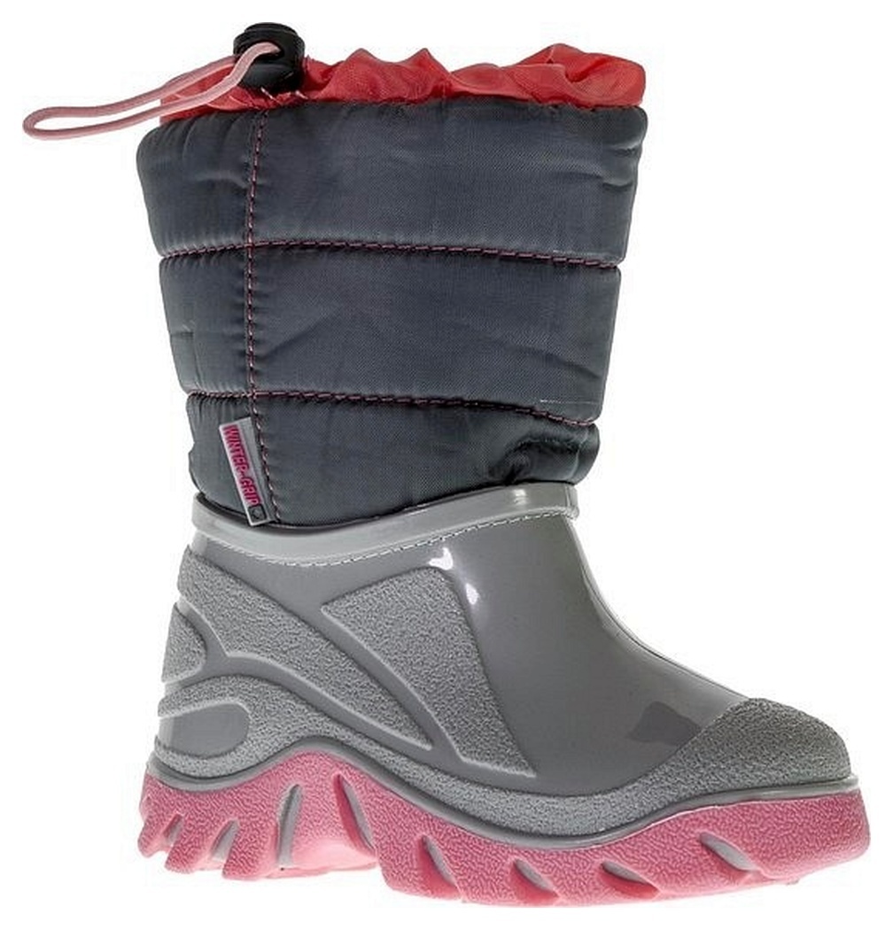 Wintergrip Snowboots - Maat 28-29 - Unisex - grijs/roze Wintergrip Snowboots - Maat 28-29 - Unisex - grijs/roze
