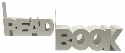 Boekenstandaard/Boekenhouder met tekst | Read Book | Wit 1047613