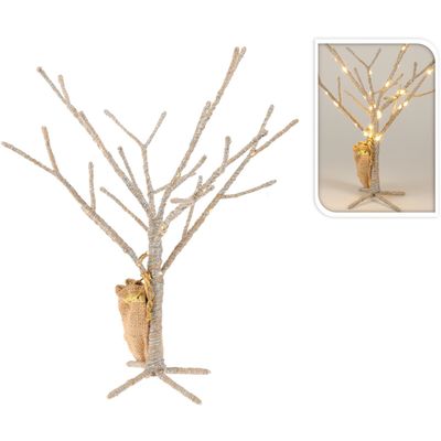 Decoratieve boom met verlichting - Zilver - 30 LED - 40 cm 1091892