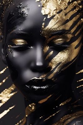 Glasschilderij Dark Gold 80 x 120 cm 1092444
