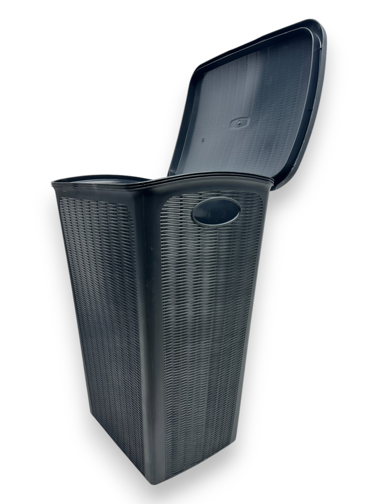 Wasmand met deksel - Antraciet - 55 liter Wasmand met deksel - Antraciet - 55 liter