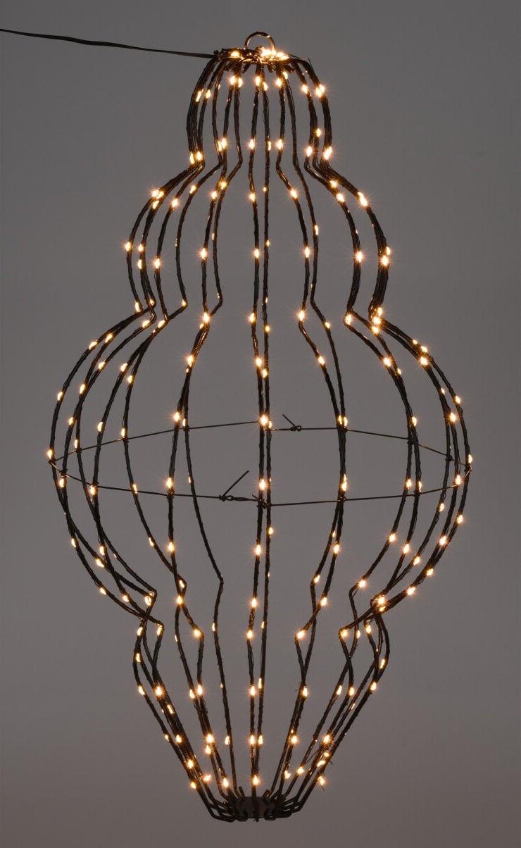 Kerstverlichting/Lantaarn 240 LED - Zwart - 40 x 6 x 61 cm