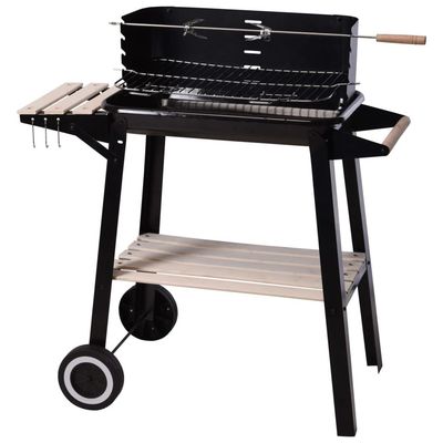 ProGarden Houtskoolbarbecue 86,5 cm - Zwart 1092492