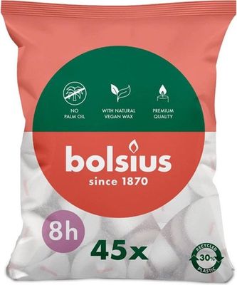 Bolsius Theelichtjes/Waxinelichtjes - 8 uur - 45 stuks 1092424