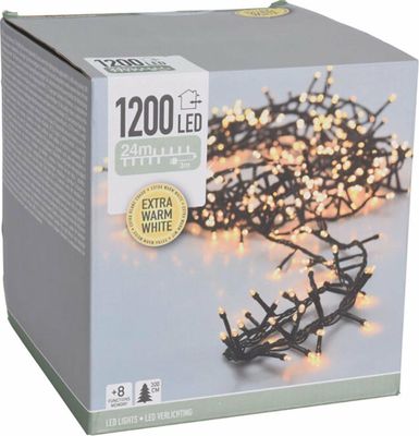 Microverlichting/Kerstverlichting 1200 LED - Extra Warm Wit - 24 meter 1092325