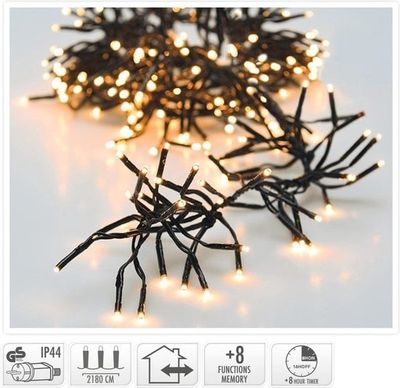 Clusterverlichting/Kerstverlichting 3000 LED - Warm Wit - 22 meter 1092318