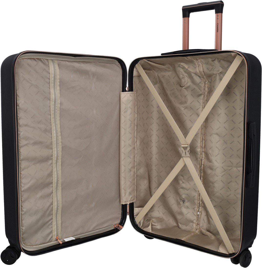 Charm London Koffer Large 90L - Zwart Charm London Koffer Large 90L - Zwart