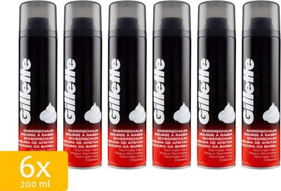 Gillette Scheerschuim Regular - Voordeelverpakking 6x 200ml 1092650