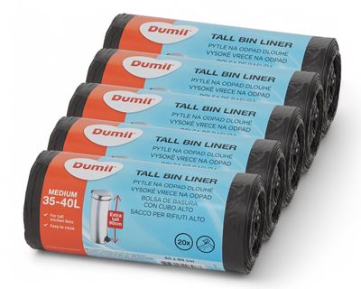 Dumil Vuilniszak Medium - 20 zakken 35-40 Liter - 5 rollen 1092865