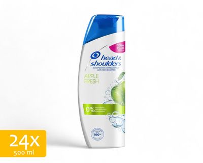 Head and Shoulders Shampoo - Apple Fresh 500 ml - Voordeelverpakking 24 stuks 1092799