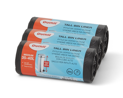 Dumil Vuilniszak Medium - 20 zakken 35-40 Liter - 3 rollen 1092863