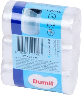 Dumil Afvalzakjes 150 zakken van 3 Liter 1092608