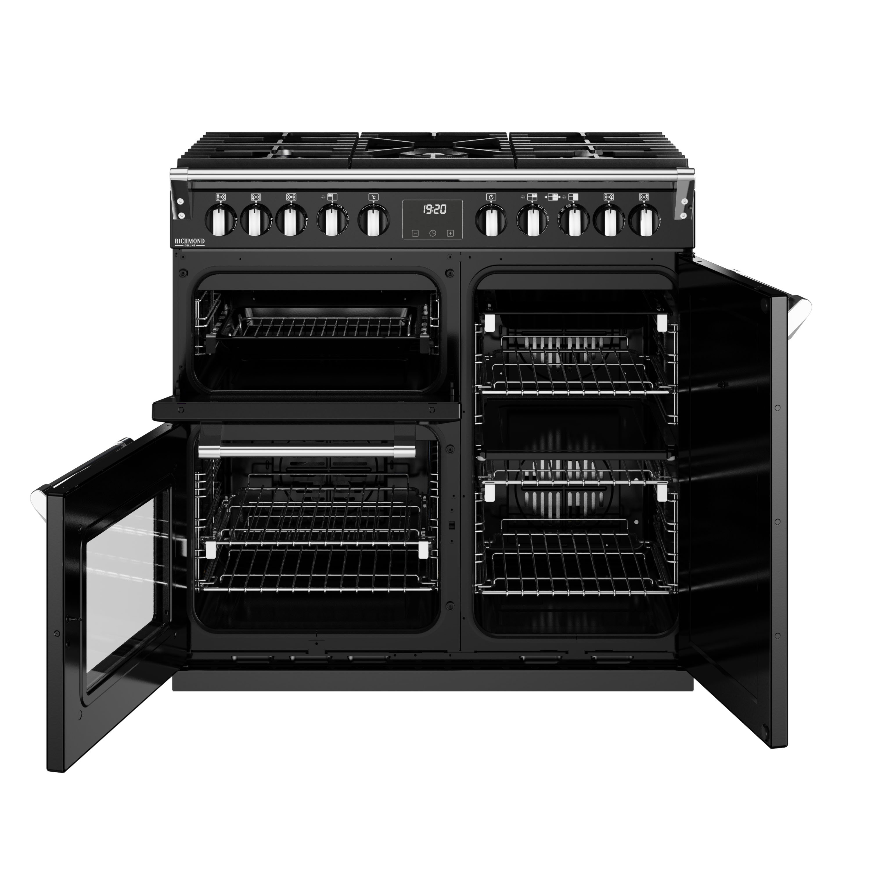 Stoves Richmond D900 DF Deluxe 90 cm gasfornuis zwart Stoves Richmond D900 DF Deluxe 90 cm gasfornuis zwart