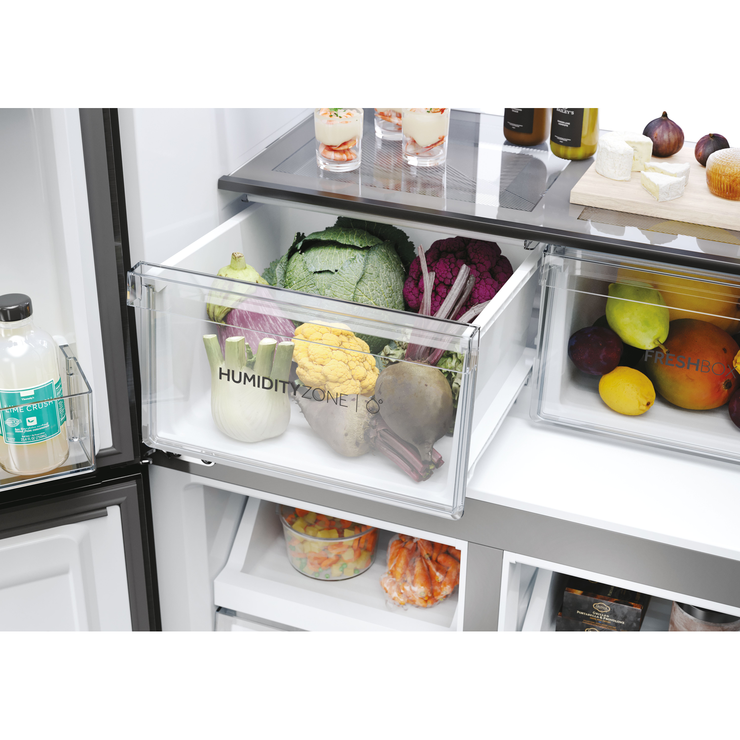 Haier HCR7818DNMM Cube 83 Amerikaanse koelkast 181cm RVS Haier HCR7818DNMM Cube 83 Amerikaanse koelkast 181cm RVS