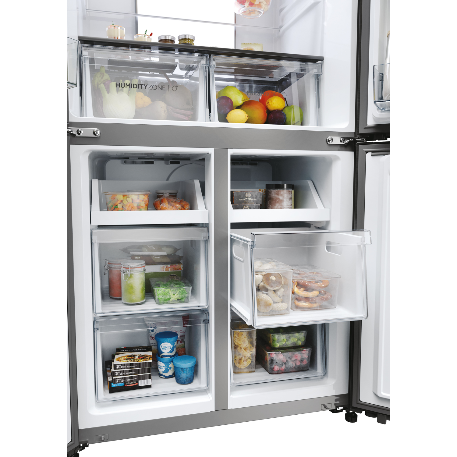 Haier HCR7818DNMM Cube 83 Amerikaanse koelkast 181cm RVS Haier HCR7818DNMM Cube 83 Amerikaanse koelkast 181cm RVS