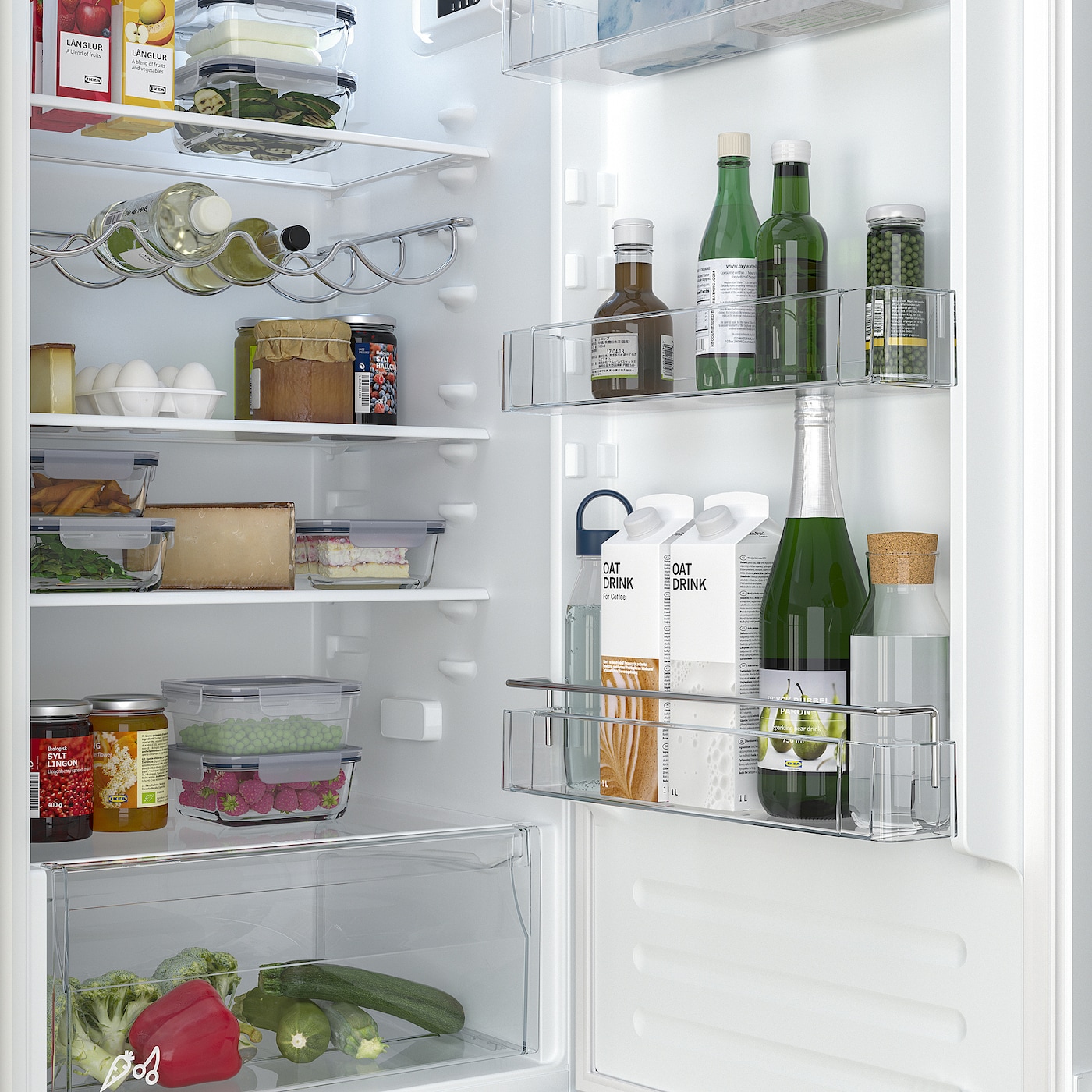 IKEA 500 Tinad-60572874 Inbouw Koel-vriescombi 185cm 210L IKEA 500 Tinad-60572874 Inbouw Koel-vriescombi 185cm 210L