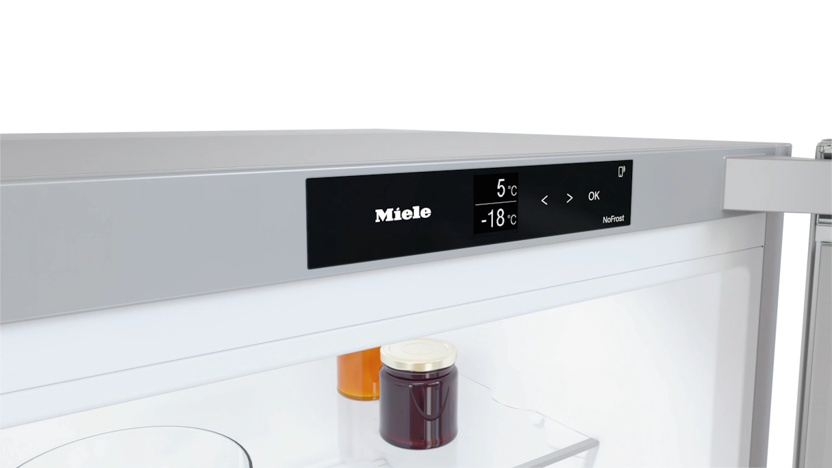 Miele KFN4397CD Vrijstaande Koel-Vriescombi 186cm RVS 326L Miele KFN4397CD Vrijstaande Koel-Vriescombi 186cm RVS 326L