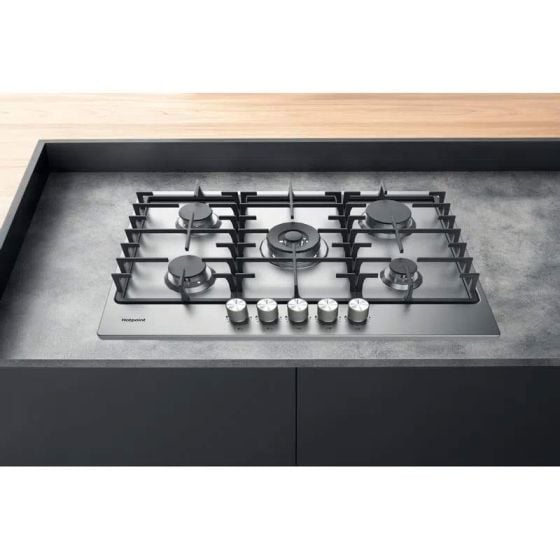 Hotpoint PPH75G DF IX UK Inbouw Gaskookplaat 73x51cm 5 pits Hotpoint PPH75G DF IX UK Inbouw Gaskookplaat 73x51cm 5 pits