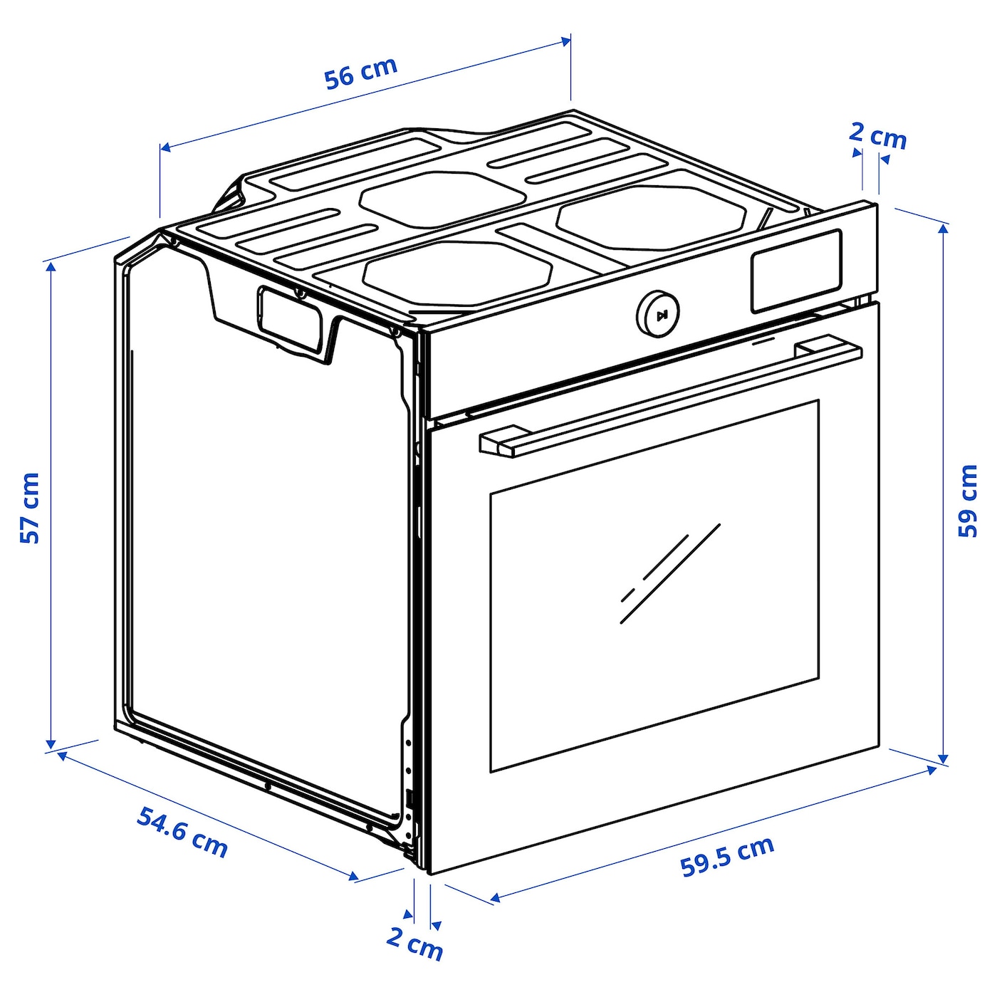 Ikea MAGEBO 500 Black Inbouw Oven / Stoomoven 60x60cm Ikea MAGEBO 500 Black Inbouw Oven / Stoomoven 60x60cm