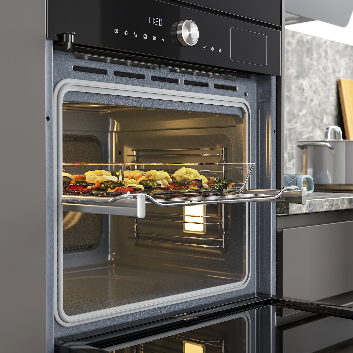 Ikea MAGEBO 500 Black Inbouw Oven / Stoomoven 60x60cm Ikea MAGEBO 500 Black Inbouw Oven / Stoomoven 60x60cm