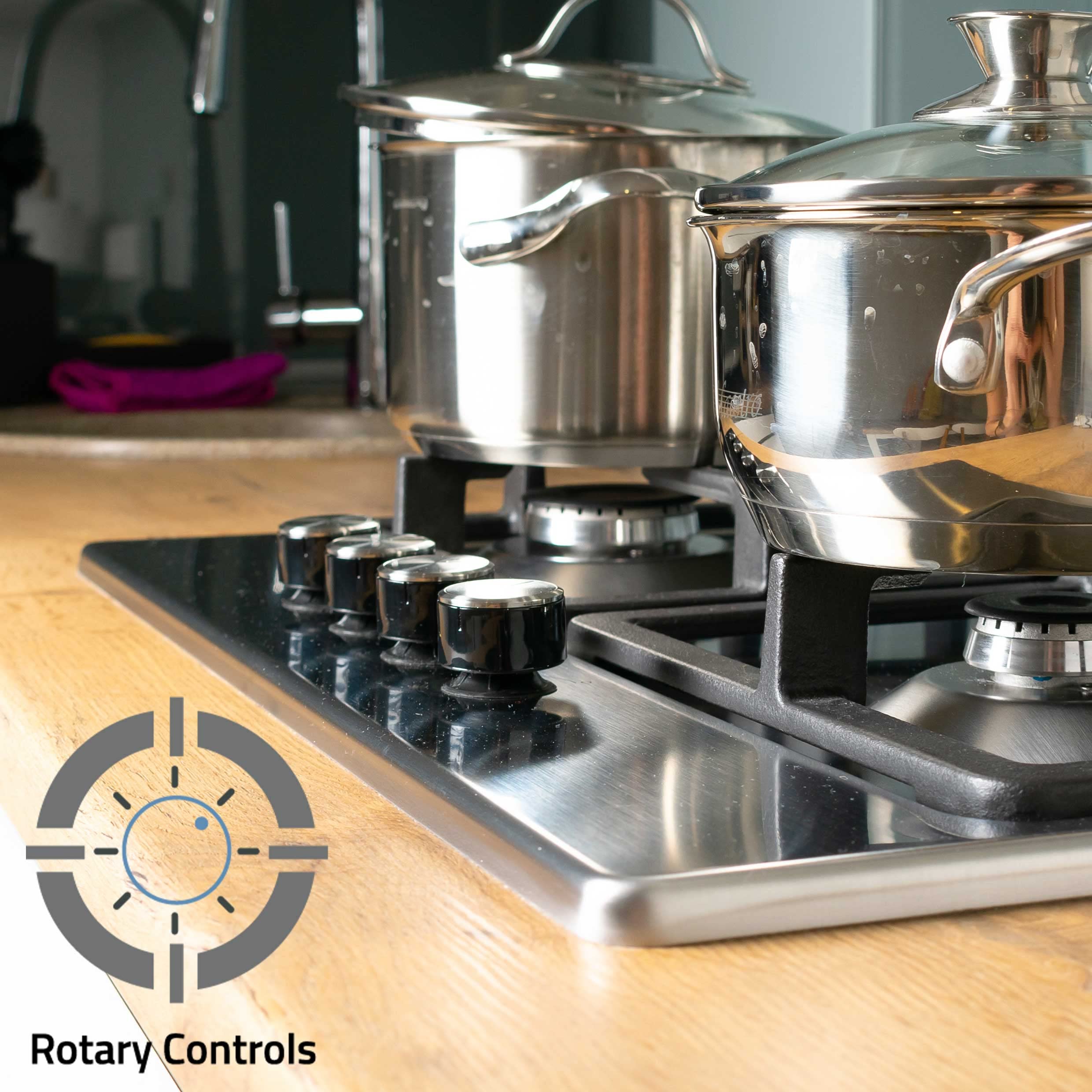 Cookology GH601SS Inbouw gaskookplaat RVS 60x51cm 4 pits Cookology GH601SS Inbouw gaskookplaat RVS 60x51cm 4 pits