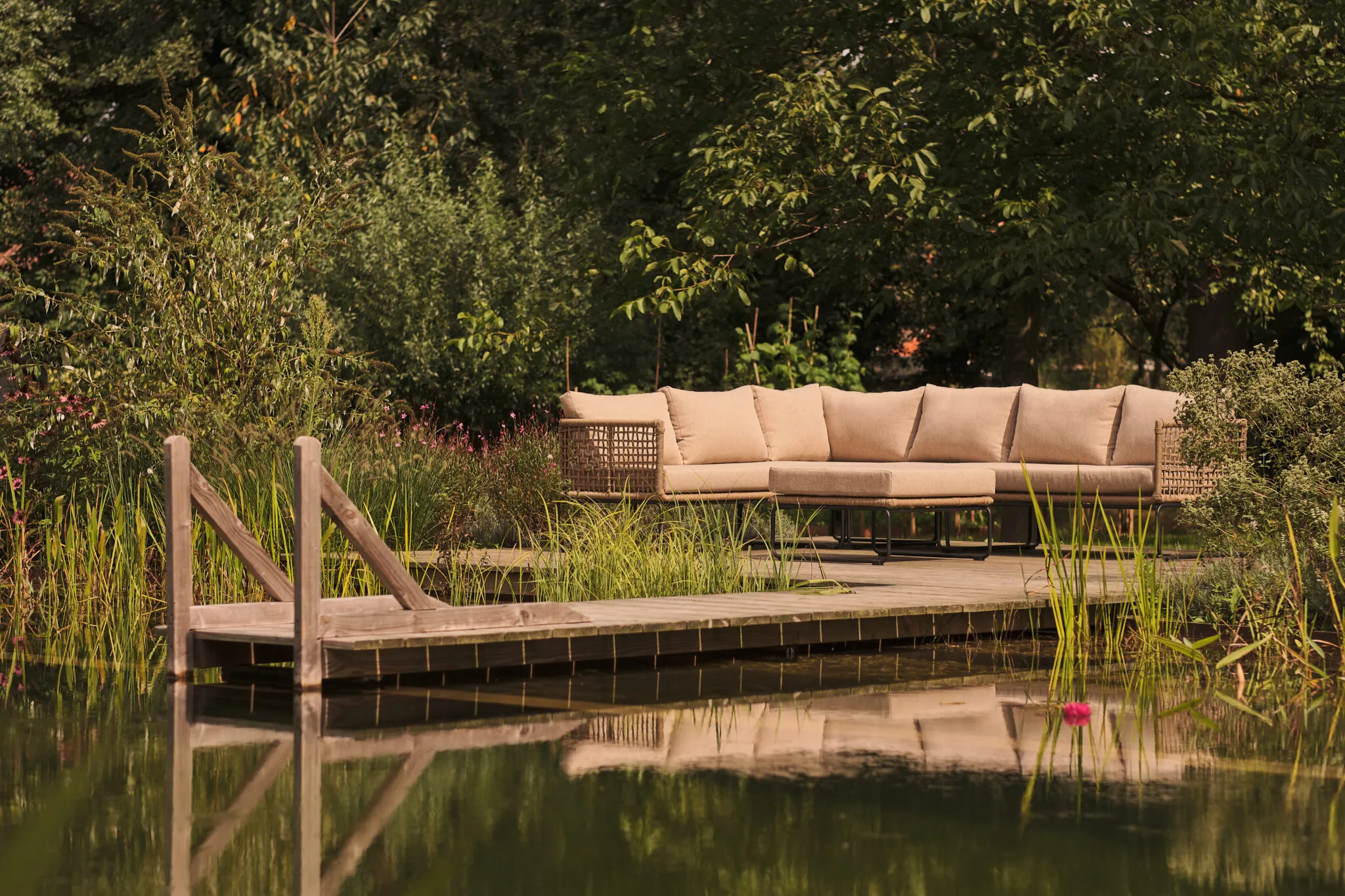 Loungeset / Hoekset Knox Taupe inclusief Hocker