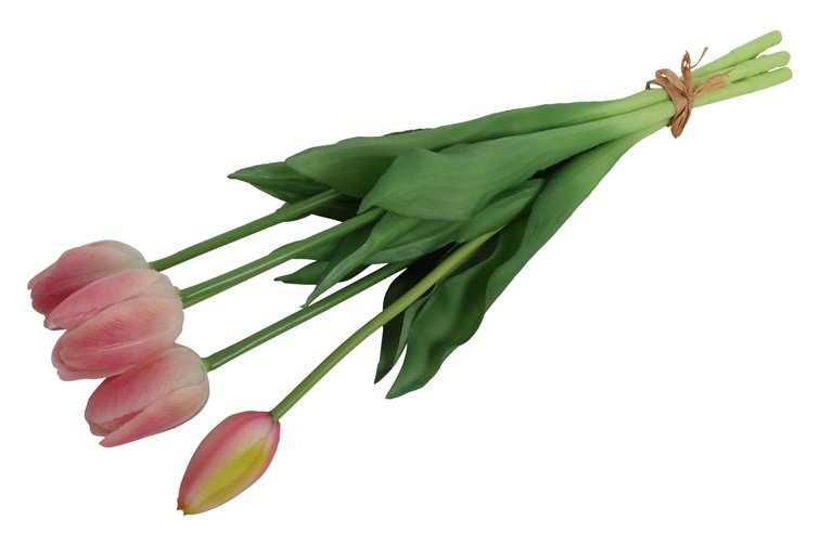 Kunstboeket Tulpen Roze/Creme - 40 cm Kunstboeket Tulpen Roze/Creme - 40 cm