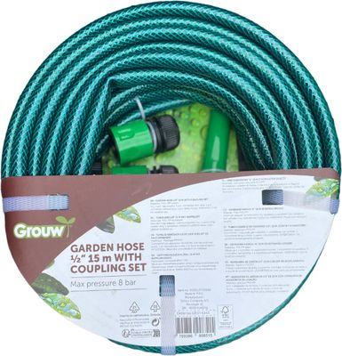 Grouw Tuinslang Groen - 15 meter 1093059