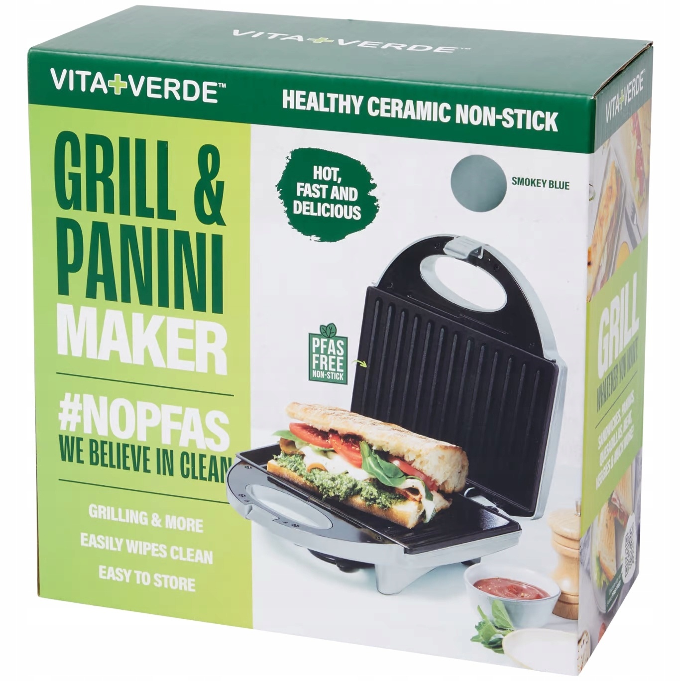 Grill & Panini Maker - Smokey Blue Grill & Panini Maker - Smokey Blue