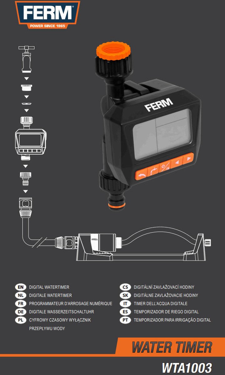 Ferm Digitale Water Timer - WTA1003 Ferm Digitale Water Timer - WTA1003
