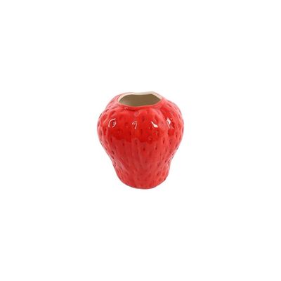 Vaas Aardbei van steen - Rood - 16,6 x 18 cm 1093439