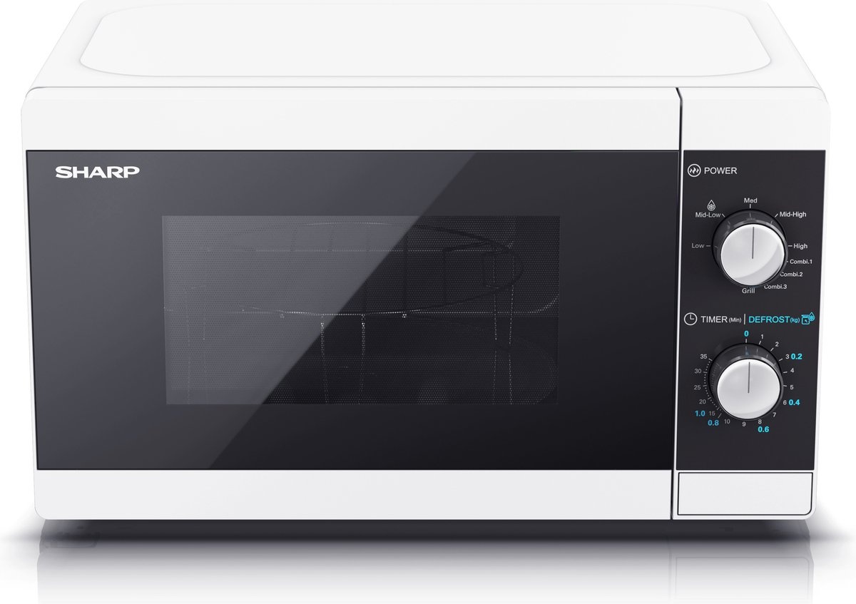 Sharp YC-MG01E-W magnetron en grill - 800W - 20 liter - wit