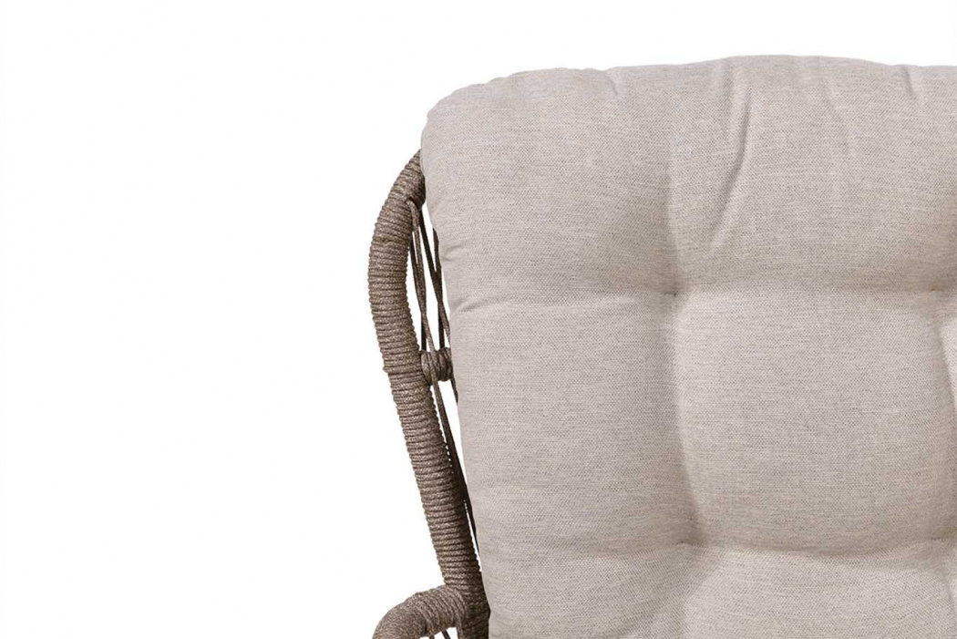 Mondial Living Loungestoel Dex met Hocker Sahara Dust Mondial Living Loungestoel Dex met Hocker Sahara Dust