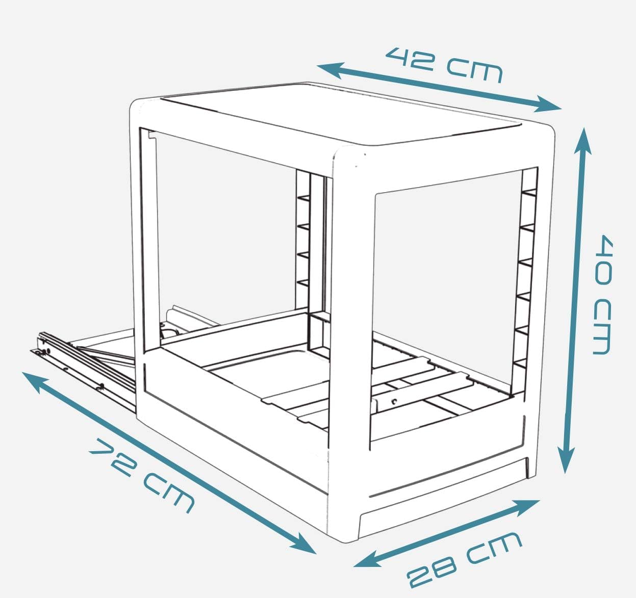 Opbergmeubel Uitschuifbaar 26 x 40 cm Opbergmeubel Uitschuifbaar 26 x 40 cm