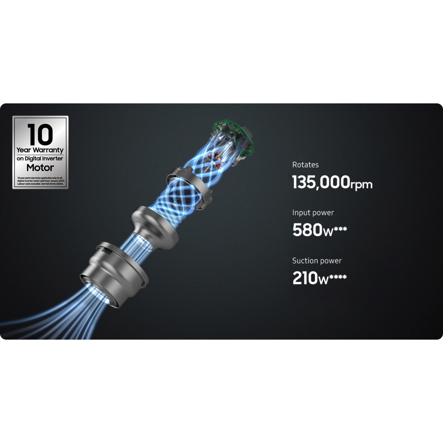 Samsung Jet 95 VS20C95547TB Steelstofzuiger Draadloos 25,2V