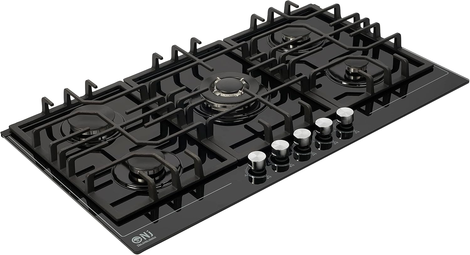 NJ-903G Inbouw Gaskookplaat 90x52cm 5 pits Zwart