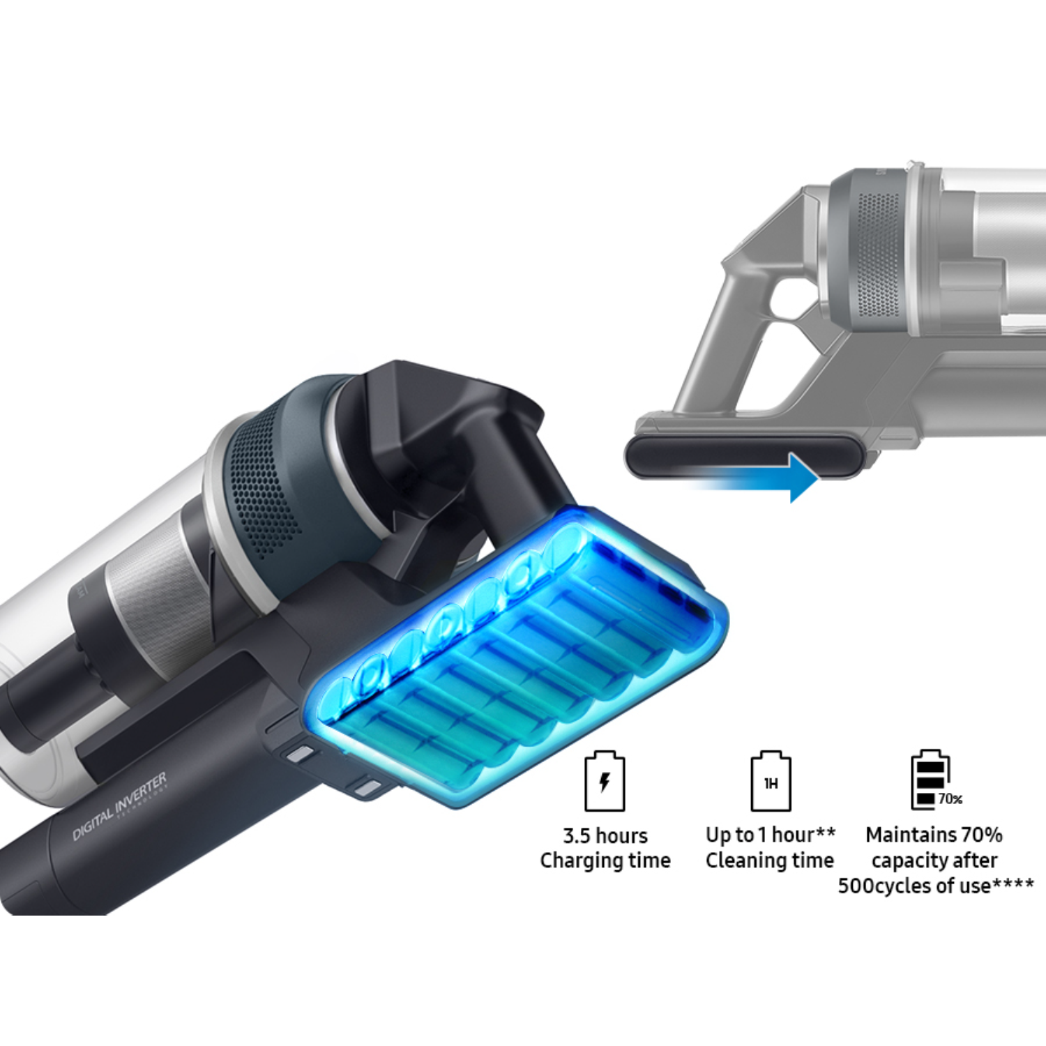 Samsung Jet 95 VS20C95547TB Steelstofzuiger Draadloos 25,2V