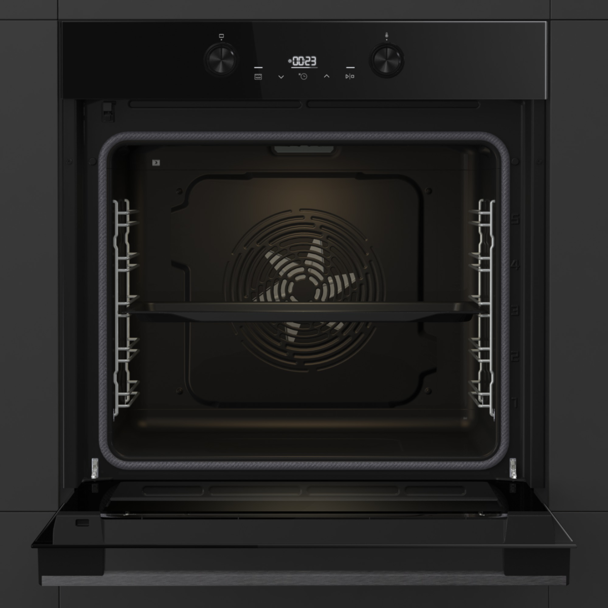 HISENSE BI64221PDBG  - Inbouwoven  - 77L  - Zwart HISENSE BI64221PDBG  - Inbouwoven  - 77L  - Zwart