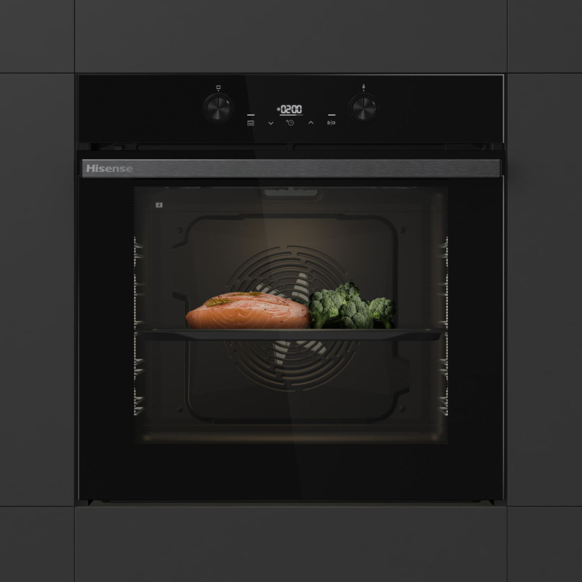 HISENSE BI64221PDBG  - Inbouwoven  - 77L  - Zwart HISENSE BI64221PDBG  - Inbouwoven  - 77L  - Zwart