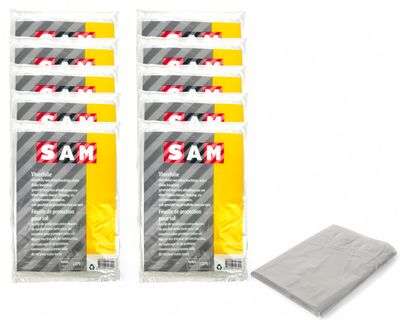 Sam Vloerfolie/Afdekfolie 4 x 4 meter - Voordeelverpakking 10 stuks 1092897