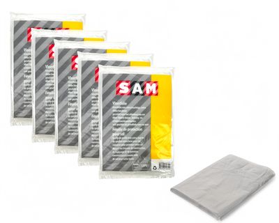 Sam Vloerfolie/Afdekfolie 4 x 4 meter - Voordeelverpakking 5 stuks 1092895