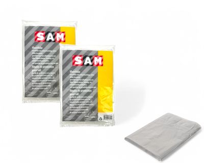 Sam Vloerfolie/Afdekfolie 4 x 4 meter - Voordeelverpakking 2 stuks 1092891