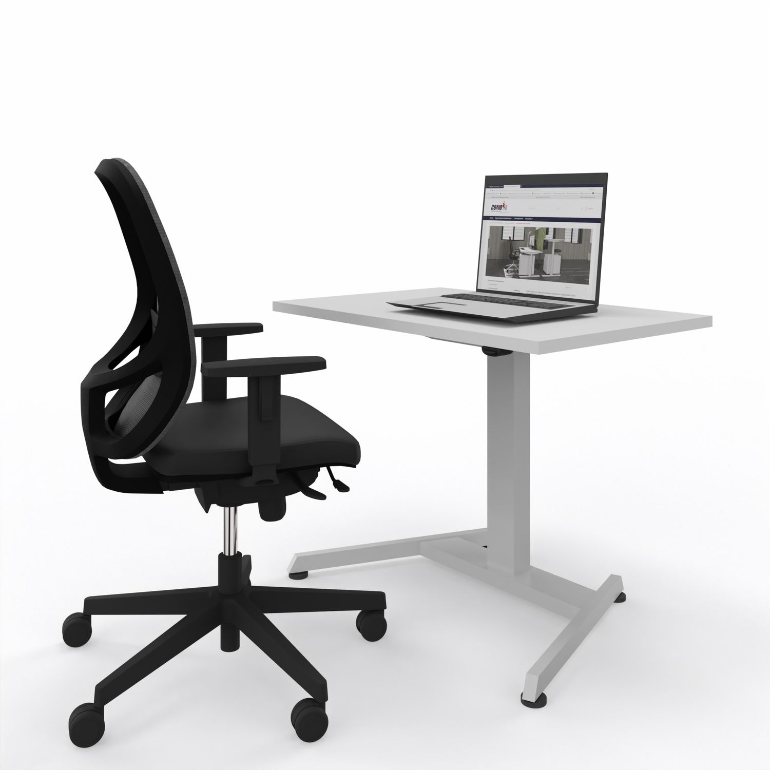 Kompakt und platzsparend: Der COMO-SingleDesk ist ideal für kleine Arbeitsräume und Home-Offices, wo Effizienz zählt.