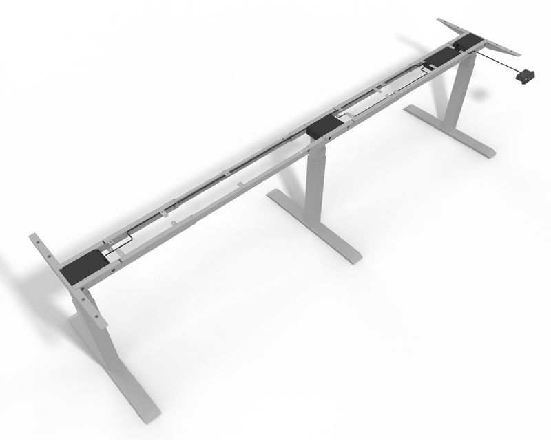 Das elektrisch höhenverstellbare „adjustVARIO“ Konferenztisch-Gestell mit einer Höhenanpassung von 625 bis 1275 mm bietet Ihnen die Möglichkeit, die perfekte Arbeitshöhe für jedes Meeting zu finden.